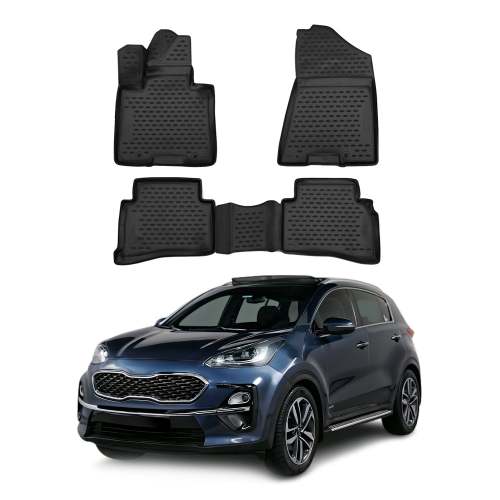2017-2022 Kia Sportage Floor Mats Liners Full Set All Weather Black