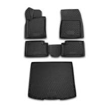2013-2015 Jeep Grand Cherokee Floor Mats & Cargo Liner Full Set All Weather Black