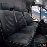 2015-2025 Ford Transit Leather Front Car Seat Covers Protector Black Blue