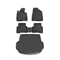 2013-2018 Hyundai Santa Fe Floor Mats & Cargo Liner Full Set All Weather Black