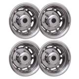 Ford Econoline 16 Dual Wheel Simulator Hubcaps Chrome Silver Gloss 2Pcs