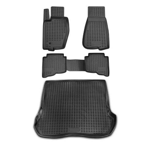2005-2010 Jeep Grand Cherokee Floor Mats & Cargo Liner Full Set All Weather Black