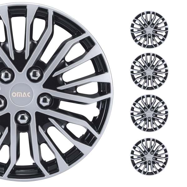 16 Wheel Covers for Ford Transit 150 250 350 2015-2025 Black Silver 4x Hub Caps