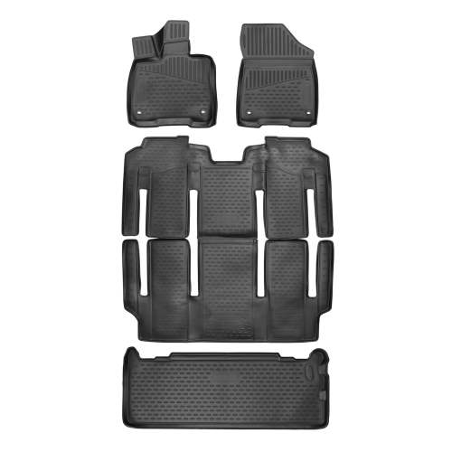 2021-2025 Toyota Sienna 7 Seats Floor Mats & Cargo Liner Full Set Black