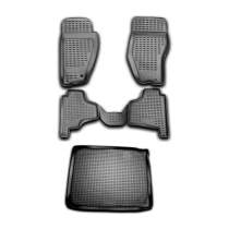 2007-2012 Dodge Nitro Floor Mats & Cargo Liner Full Set All Weather Black