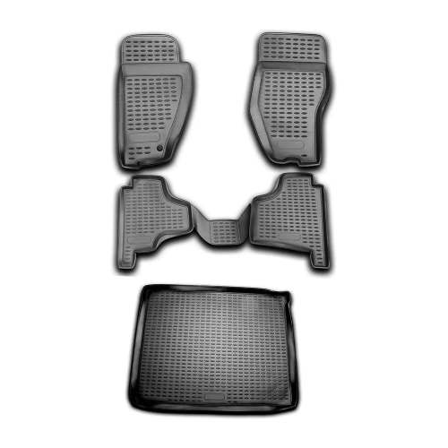 2007-2012 Dodge Nitro Floor Mats & Cargo Liner Full Set All Weather Black