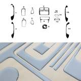 2001-2006 Hyundai Santa Fe Aluminium Look Dashboard Console Trim Kit 14 Pcs