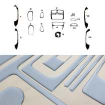 2001-2006 Hyundai Santa Fe Aluminium Look Dashboard Console Trim Kit 14 Pcs