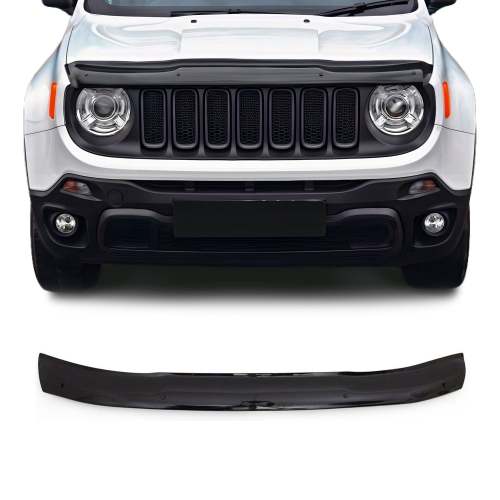 2015-2024 Jeep Renegade Front Bug Shield Hood Deflector Guard Black Smoke