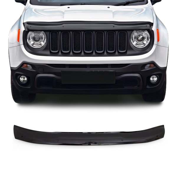 2015-2024 Jeep Renegade Front Bug Shield Hood Deflector Guard Black Smoke