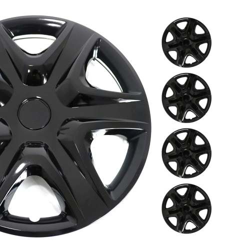 Virginia Hub Caps Wheel Cover 16 Black Full Set 4 pcs.