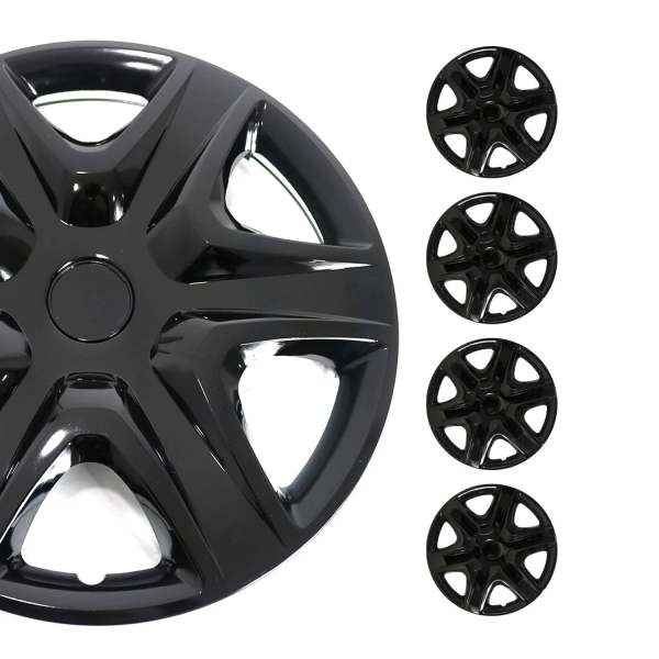 Virginia Hub Caps Wheel Cover 16 Black Full Set 4 pcs.