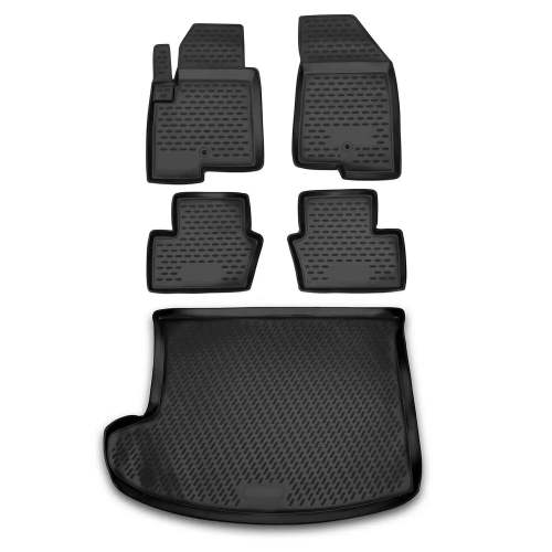2011-2016 Jeep Compass Floor Mats & Cargo Liner Full Set All Weather Black