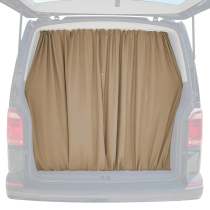 RAM ProMaster City Trunk Tailgate Curtain Beige 2 Privacy Curtains