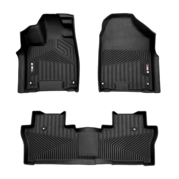 2019-2025 Honda Passport Premium Floor Mats Liners First and Second Row Set Black