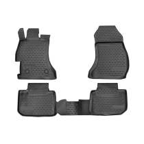 2013-2015 Subaru XV Crosstrek Floor Mats Liners Full Set All Weather Black