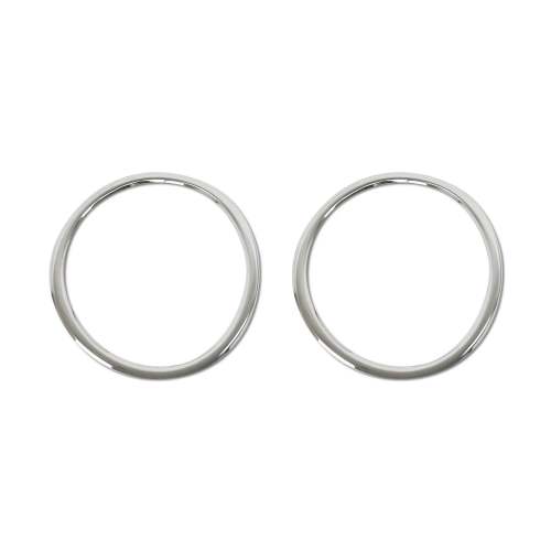 2007-2015 Smart ForTwo Radio Button Switch Seal Washer Trim Stainless Steel 2 Pcs
