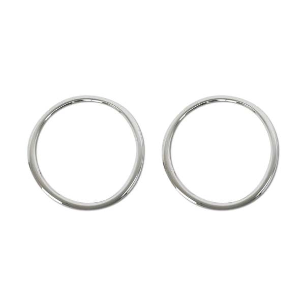 2007-2015 Smart ForTwo Radio Button Switch Seal Washer Trim Stainless Steel 2 Pcs