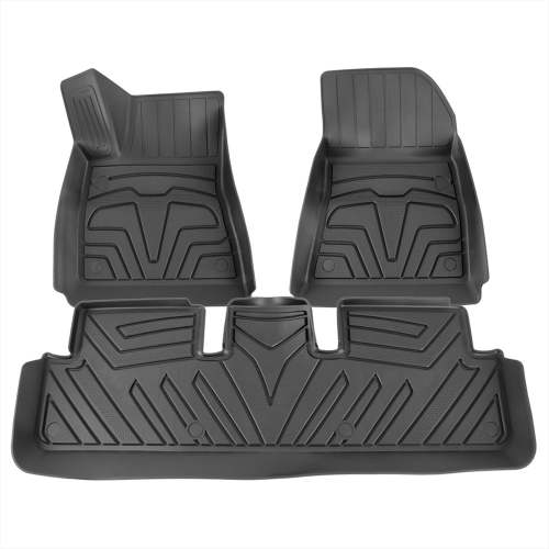 2017-2022 Tesla Model 3 Black TPE Front & Rear Floor Mats All Weather 5Pcs