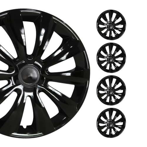 New York Hub Caps Wheel Cover 16 Black Full Set 4 pcs.
