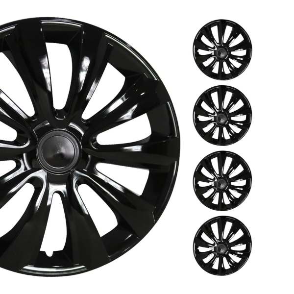 New York Hub Caps Wheel Cover 16 Black Full Set 4 pcs.