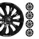 New York Hub Caps Wheel Cover 16 Black Full Set 4 pcs.