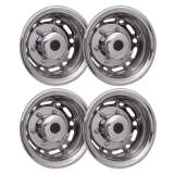 Ford E-Series 16 Dual Wheel Simulator Hubcaps Chrome Silver Gloss 2Pcs