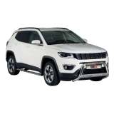 2017-2025 Jeep Compass Bull Bar Push Front Bumper Grille Silver 1 Pc