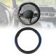 14.5-15.5’’ Steering Wheel Cover Half Moon Blue Leather Anti-slip Breathable