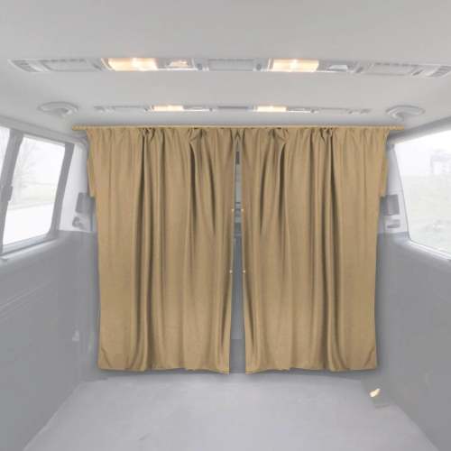 79 x 71 Van Cab Divider Cabin Curtain Campervan Kit Beige
