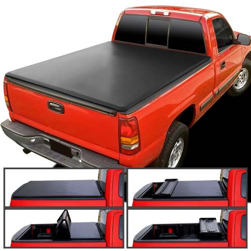 1999-2007 Chevy Silverado / GMC Sierra 6'6 Bed Soft Quad-Fold Tonneau Cover