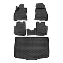 2014-2020 Fiat 500L Floor Mats & Cargo Liner Full Set All Weather Black