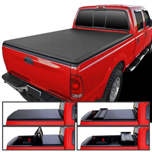 1999-2016 Ford F250 F350 SuperDuty 6'6 Bed Soft Quad-Fold Tonneau Cover