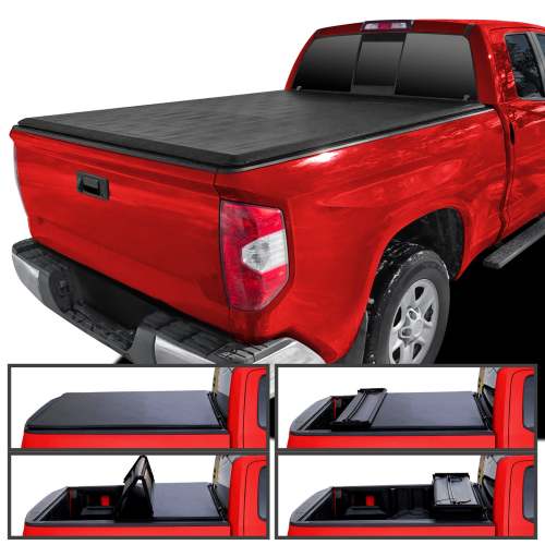 2007-2021 Toyota Tundra 6'6 Standard Bed Soft Quad-Fold Tonneau Cover