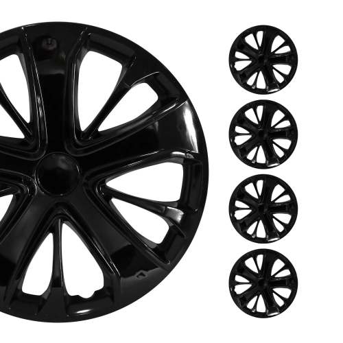 Hawaii Hub Caps Wheel Cover 15 Black Full Set 4 pcs.