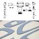 2002-2006 Toyota Camry Carbon Look Dashboard Console Trim Kit 18 Pcs