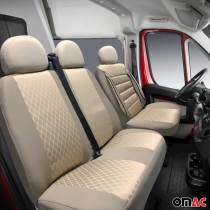 2014-2025 RAM Promaster Front Car Seat Covers Protector Beige 2+1 Set