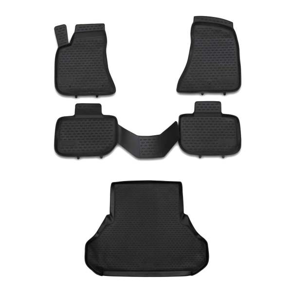 2011-2023 Chrysler 300 300C 300S RWD Floor Mats & Cargo Liner Full Set All Weather Black