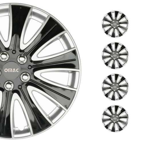 16 Hub Caps for Ford Transit 150 250 350 2015-2025 Black Silver 4x Wheel Covers