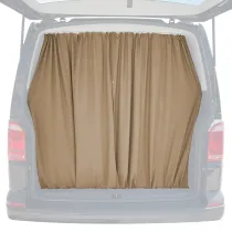 Mercedes Sprinter Trunk Tailgate Curtain Beige 2 Privacy Curtains