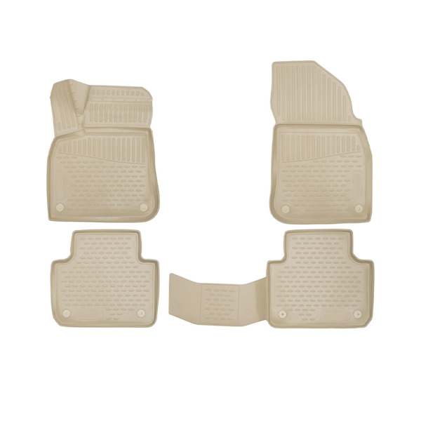 2019-2025 Porsche Cayenne Floor Mats Liners Full Set All Weather Beige