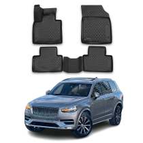 2016-2025 Volvo XC90 Floor Mats Liners Full Set All Weather Black