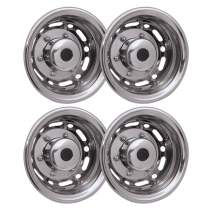 Chevrolet Express 16 Dual Wheel Simulator Hubcaps Chrome Silver Gloss 2Pcs