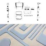 2011-2014 VW Jetta A6 Aluminium Look Dashboard Console Trim Kit 22 Pcs