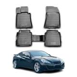 2009-2014 Hyundai Genesis Floor Mats Liners Full Set All Weather Black