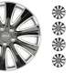 Pisa Hub Caps Wheel Cover 14 Black & Silver Full Set 4 pcs.