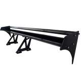 Universal Black CNC Aluminum 52 Non-Adjustable Double Deck Trunk Spoiler Wing