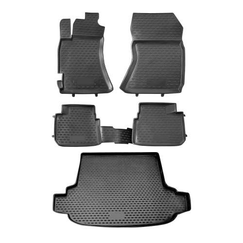 2009-2013 Subaru Forester 2.5 XT Floor Mats & Cargo Liner Full Set All Weather Black