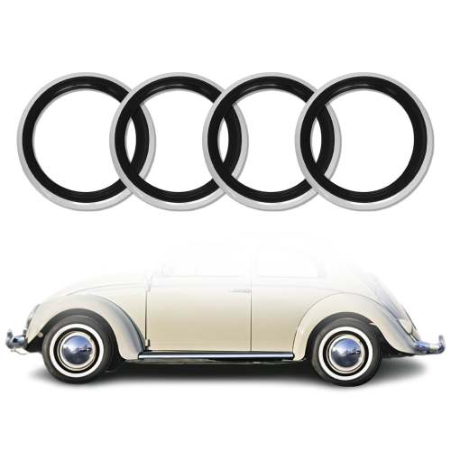 4x Portawalls Black White Wall Tire Insert 13 Rims Sidewall Set
