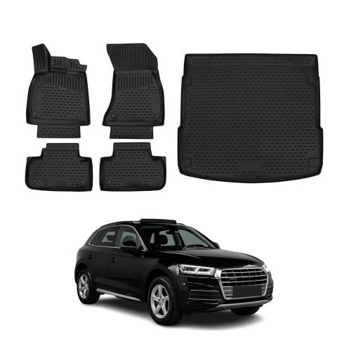 2018-2025 Audi Q5 Floor Mats & Cargo Liner Full Set All Weather Black